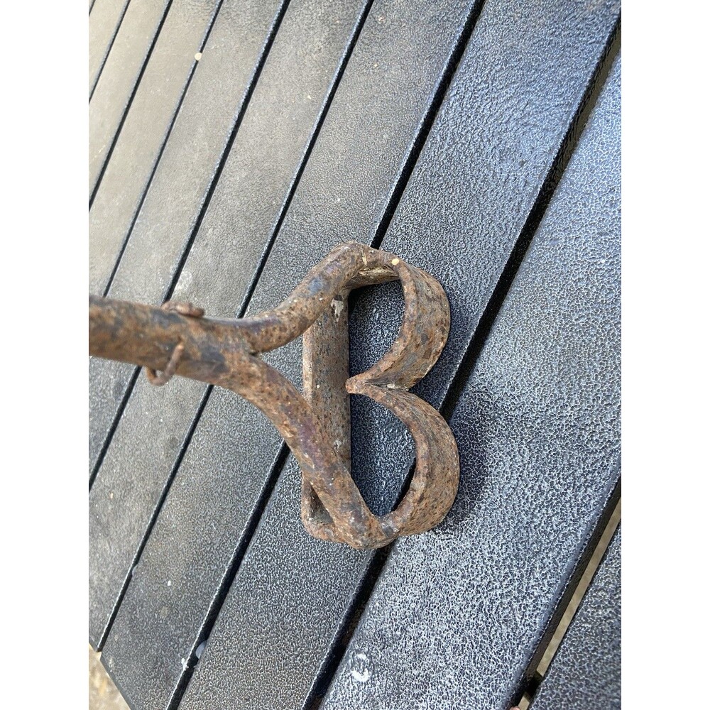 Antique Western Hand Forged Branding Iron - Letter B Cows Ranch Farm